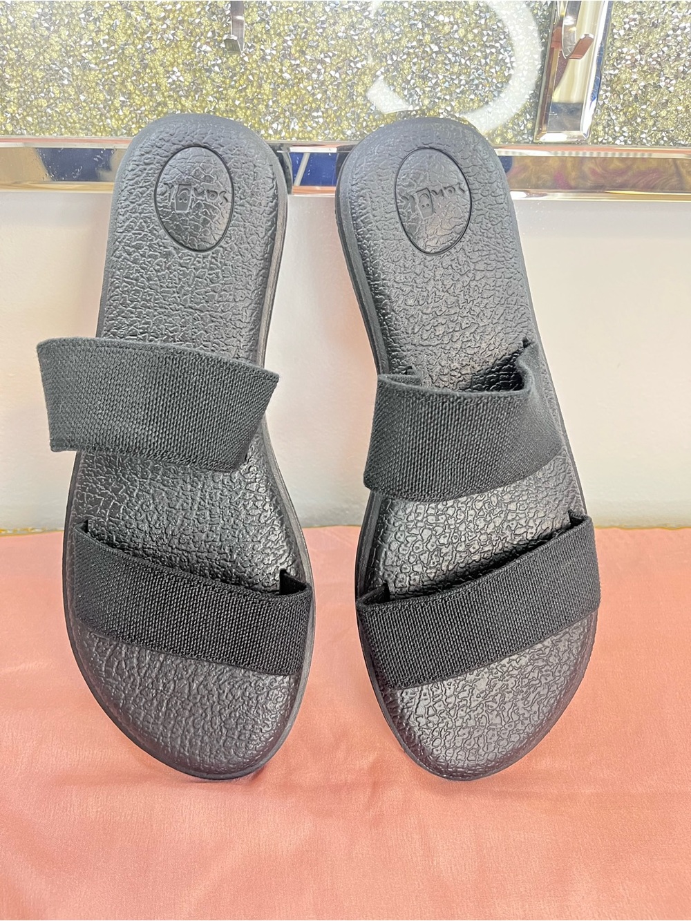 Sanuk Black Dual-Strap Slide Sandals for Women - Picture 8 of 10